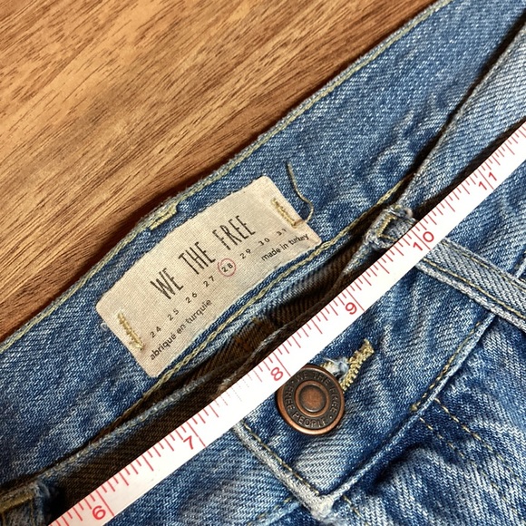 Free People Side Stripe Boyfriend Raw Hem Jeans 28 they run bigger - Picture 7 of 11